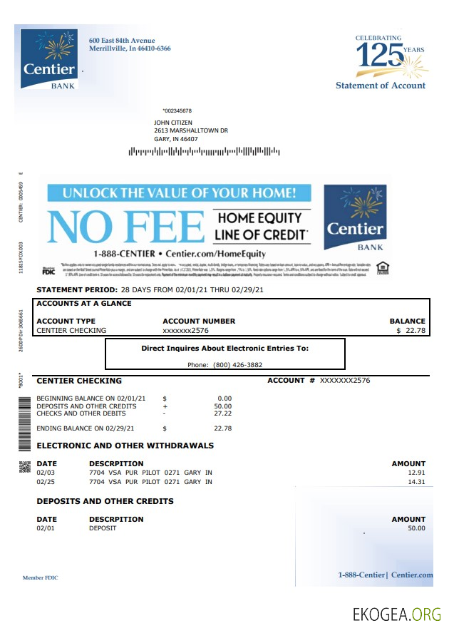 USA Indiana Centre banque mot pdf